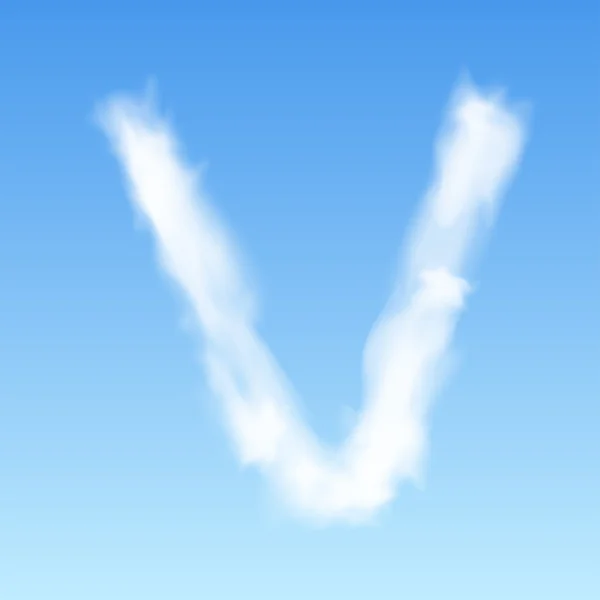 Nuvens em forma de letra V — Vetor de Stock