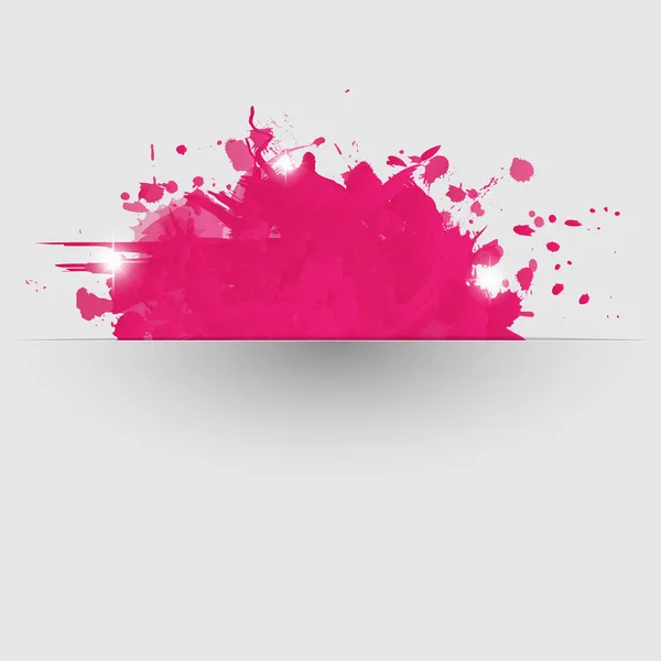 ピンクの塗料が飛び散る — ストックベクタ