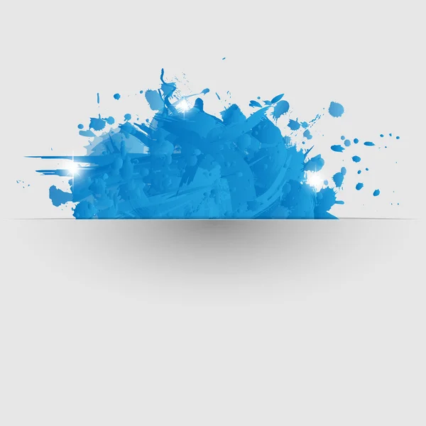 Blue paint splashes — Stock Vector