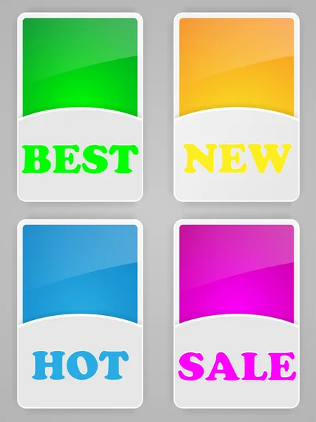 Set of colorful labels — Stock Vector