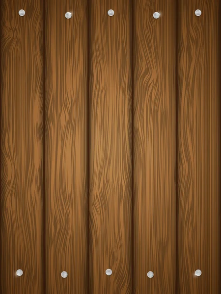 Texture en bois avec clous . — Image vectorielle