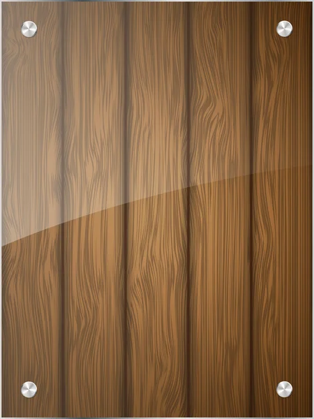 Texture en bois avec verre — Image vectorielle