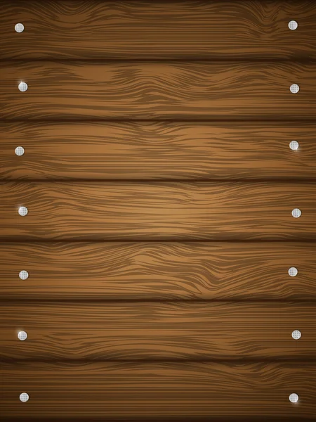 Texture en bois avec clous . — Image vectorielle