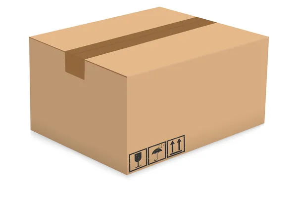 Caja de cartón — Vector de stock