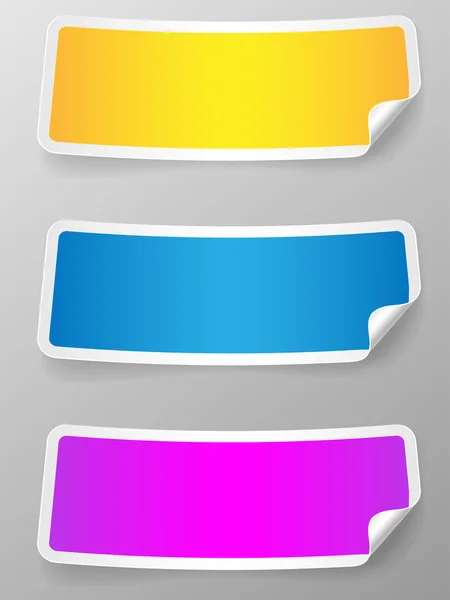 Uppsättning av färgglada papper etikett — ストックベクタ
