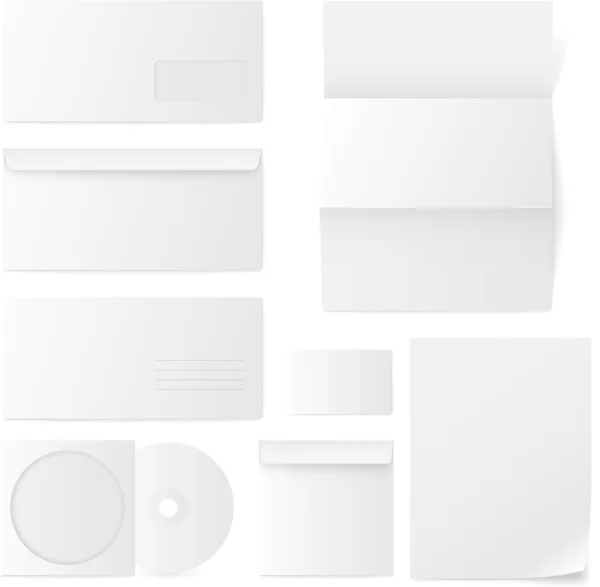 Set of paper envelopes. — Stock Vector