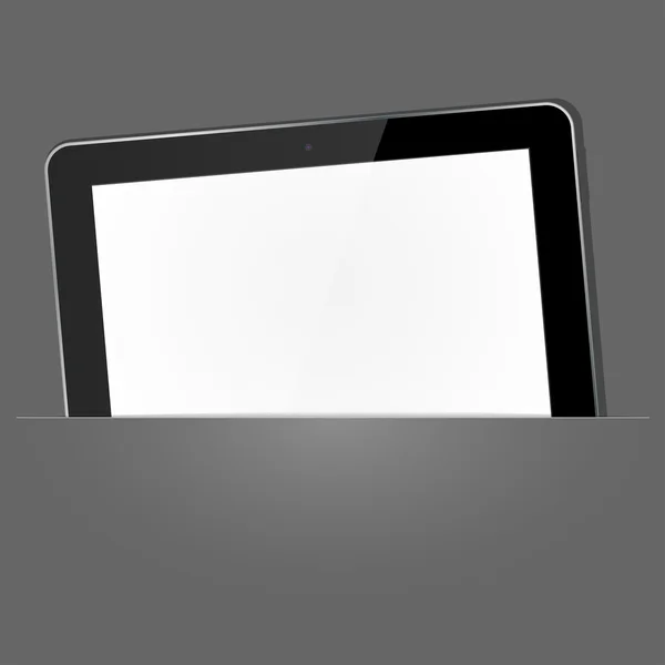 Tablet pc on grey background — Stock Vector