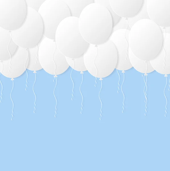 Globos de papel sobre fondo azul — Archivo Imágenes Vectoriales