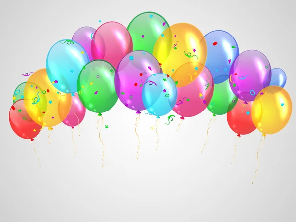 Achtergrond met veelkleurige ballonnen. — Stockvector