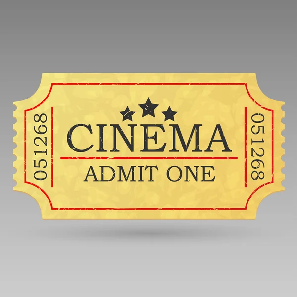 Vintage admit one ticket. — Stock Vector