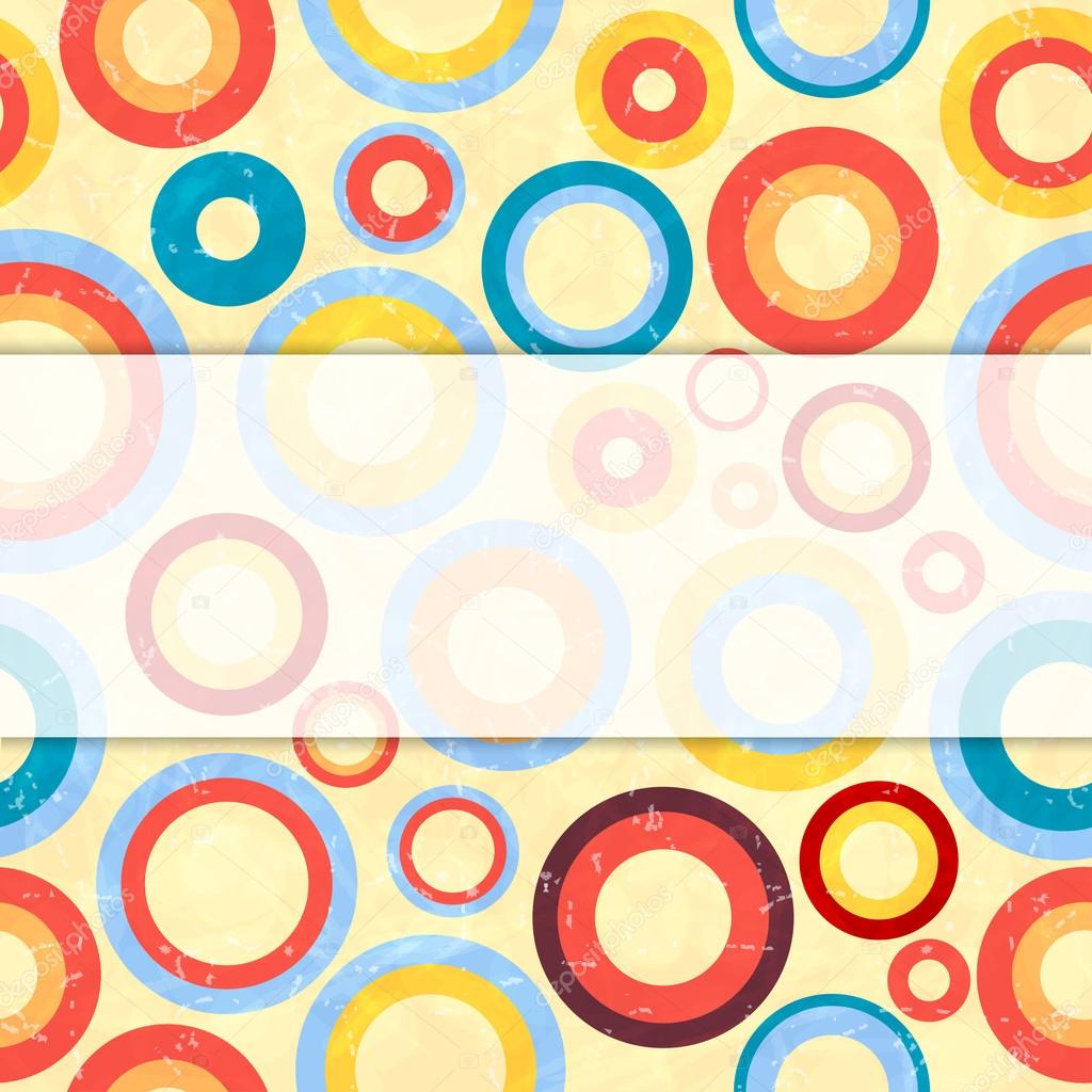 Retro background with circles.