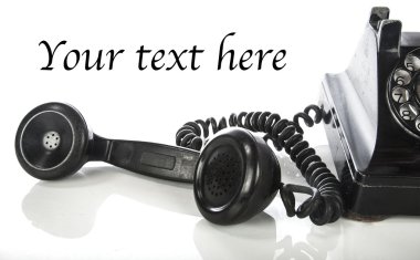 Vintage telefonu beyaz
