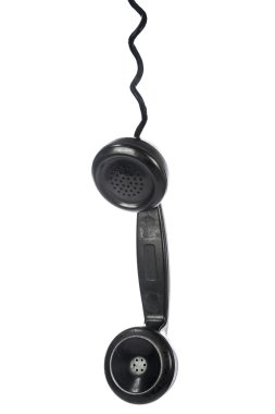 Beyaz Vintage telefon alıcısı