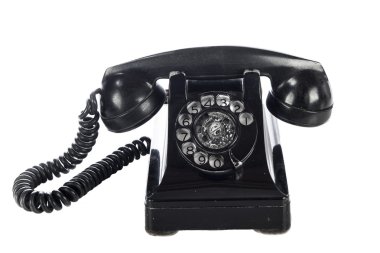 Vintage telefonu beyaz
