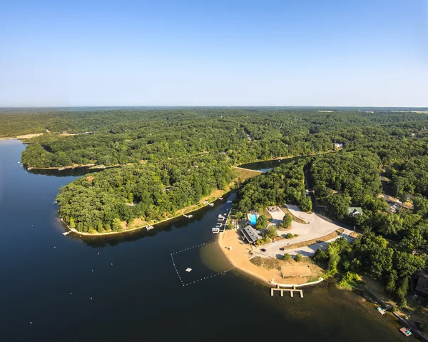 Flygfoto över ett landskap i mitten av väst — Stockfoto