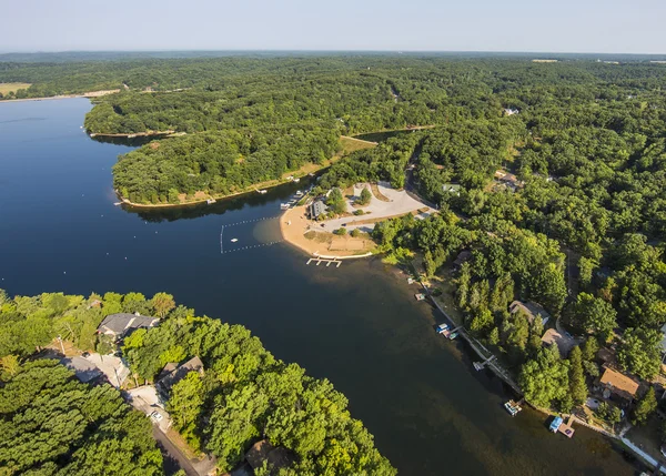 Luchtfoto van een landschap in het mid westen — Stockfoto