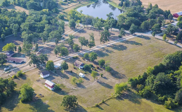 Vue aérienne d'un paysage dans le Midwest — Photo