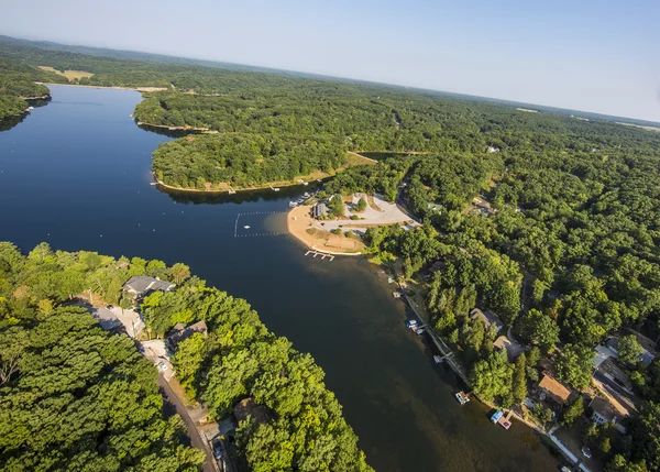 Luchtfoto van een landschap in het mid westen — Stockfoto