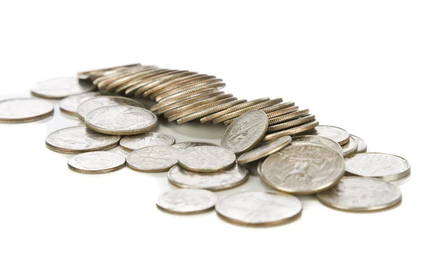 米国コインは、白い背景にショット — ストック写真