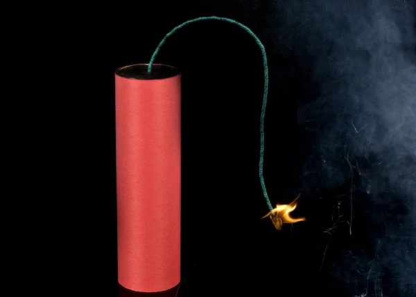 Big Firecracker on black — Stock Photo, Image