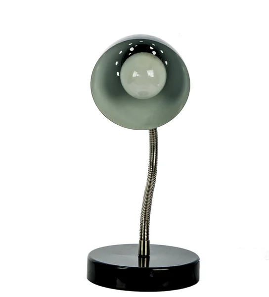 Black desk lamp isolated on white — Stock Photo, Image