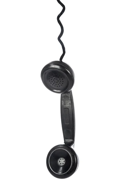 Vintage telefon kagylót, fehér — Stock Fotó