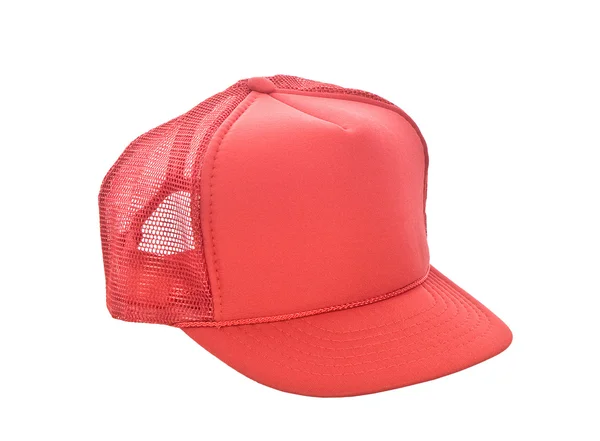 Cappello da baseball rosso isolato su bianco — Foto Stock