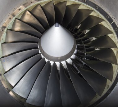 Close-Up turbofan jet motoru