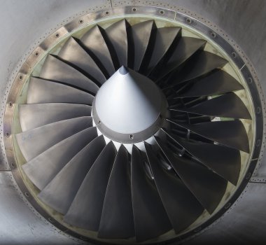 Close-Up turbofan jet motoru