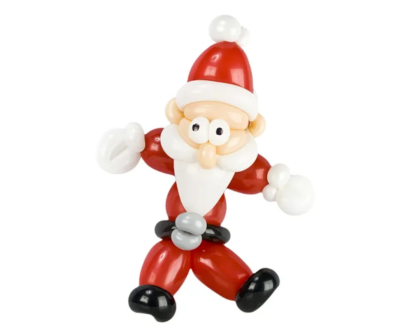 Ballonnen twisted als santa claus — Stockfoto