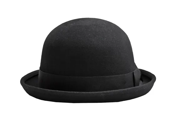 Vintage bowler hat isolated on white — Stock Photo, Image