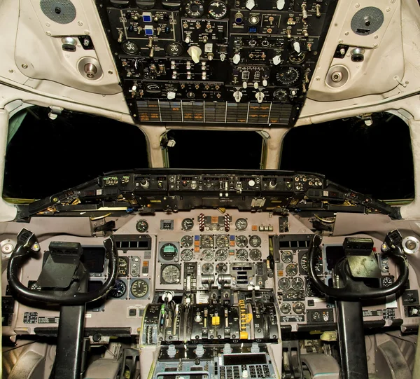 Jet vliegtuigen cockpit — Stockfoto