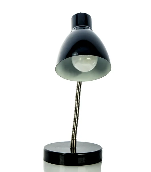 Lampe de bureau noire isolée sur blanc — Photo