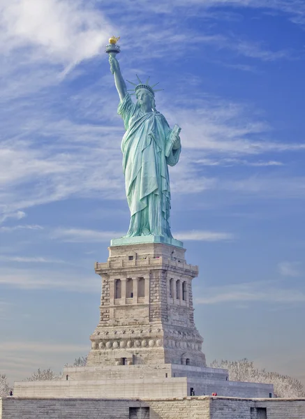 Vista da Estátua da Liberdade em Nova York isolada — Fotografia de Stock