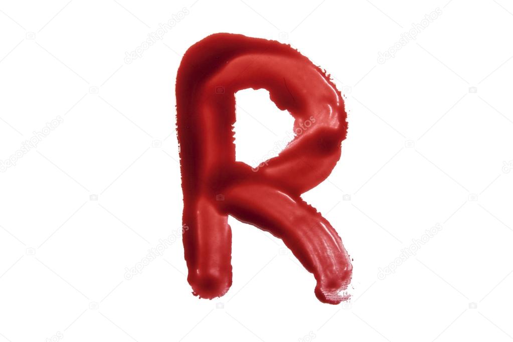 Blood fonts written with bloody fingers, the letter R Stock Photo by ©Funniefarm5 14767243 Blood fonts written with bloody fingers, the letter R Stock Photo by ©Funniefarm5 14767243
