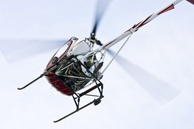 Helikopter iniş yakın çekim