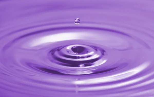 Blue water drop close up with splash — Stock Photo, Image