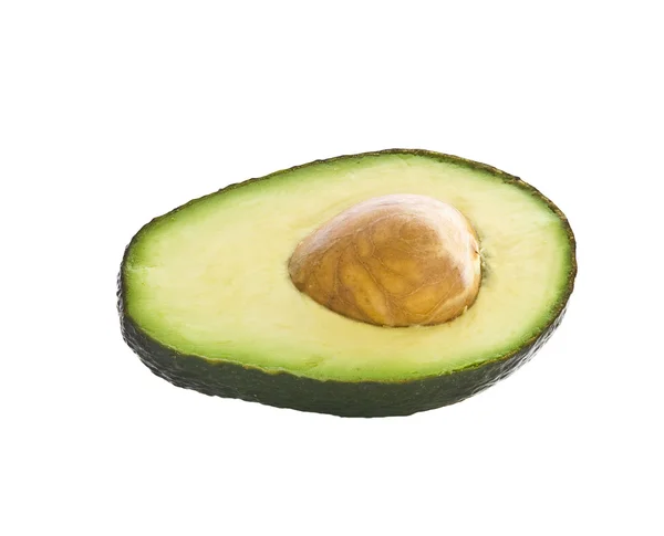 Avocado halb isoliert auf weiß — Stockfoto