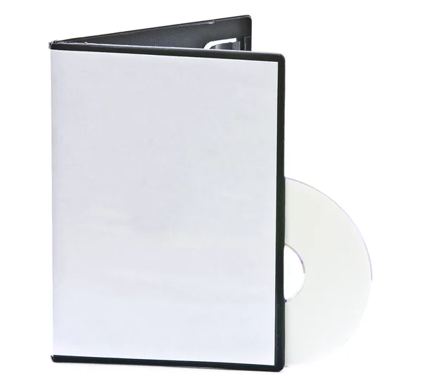 Boş dvd kutusu ve metin için yer ile disk — Stok fotoğraf