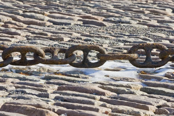 Old rusty ship chain — Stock Photo, Image