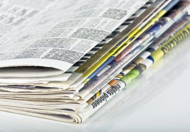 Gazeteler yığını closeup