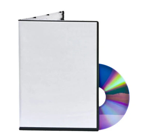 Caixa de DVD em branco e disco com espaço para o seu texto — Fotografia de Stock