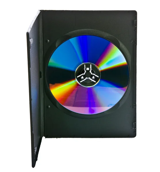 Чистый чехол DVD и диск с местом для текста — стоковое фото