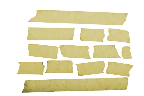 Strips of masking tape. Isolated on white — Stock Photo, Image