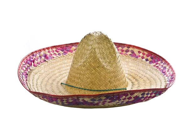 Een Mexicaanse sombrero geïsoleerd op een witte achtergrond — Stockfoto