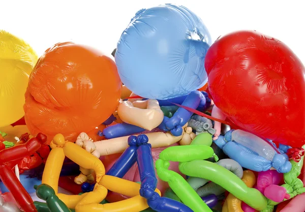 Velhos balões enrugados após a festa — Fotografia de Stock