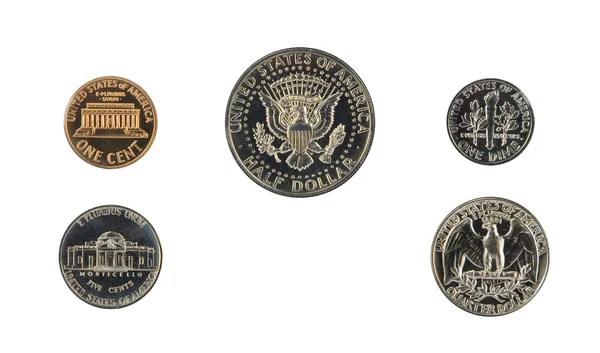 United states proof coins isolated — Stock Photo, Image