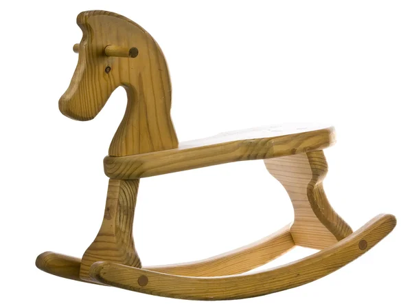 Cavallo a dondolo in legno — Foto Stock