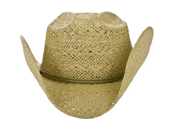 Cappello cowboy americano di paglia isolato su bianco — Foto Stock