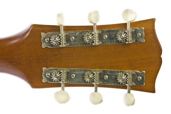 Közelkép kép a klasszikus gitár hangolók — Stock Fotó